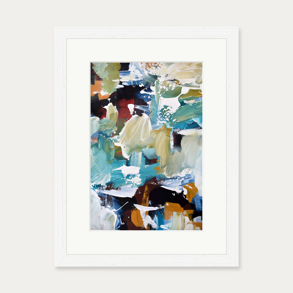 Abstract 305 Art Print — 30 x 40 cm — White Frame