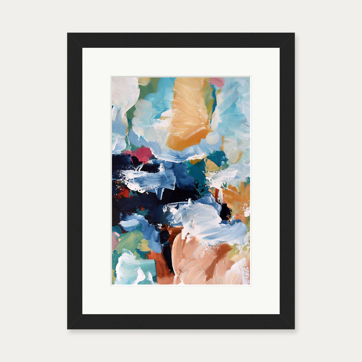Abstract 308 Art Print — 30 x 40 cm — Black Frame