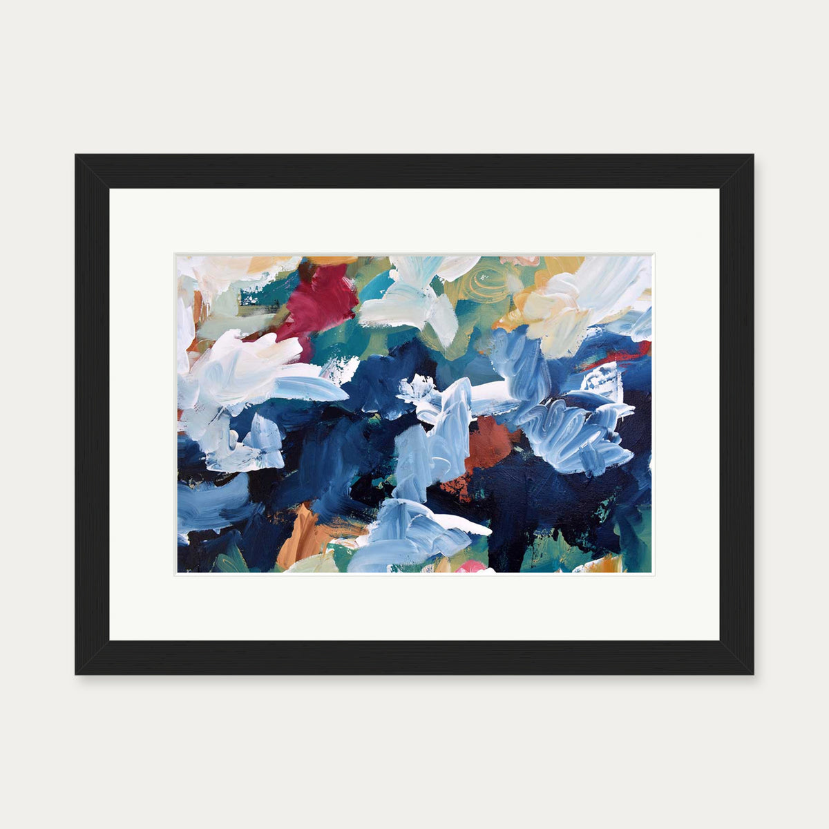 Abstract 309 Art Print — 30 x 40 cm — Black Frame