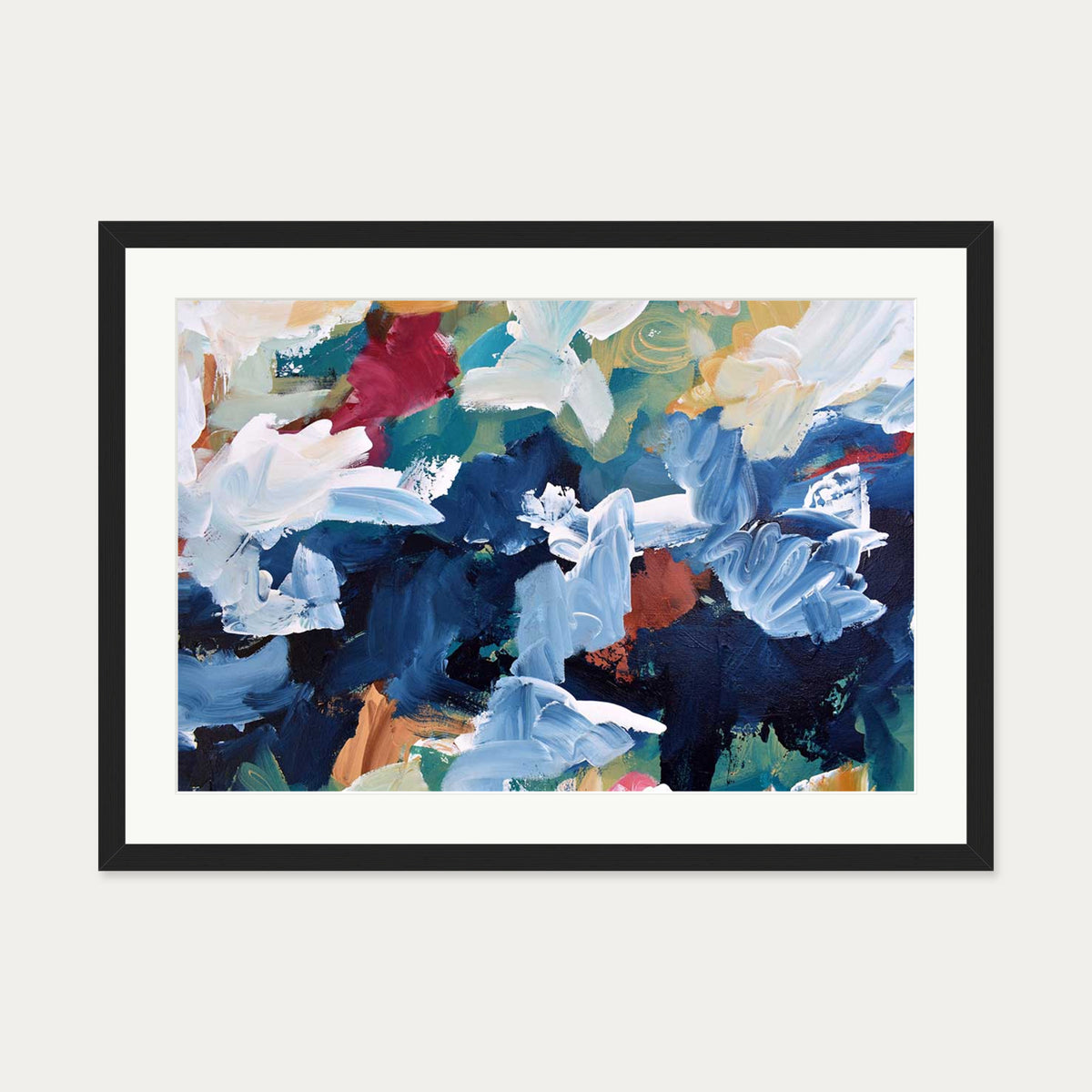 Abstract 309 Art Print — 50 x 70 cm — Black Frame