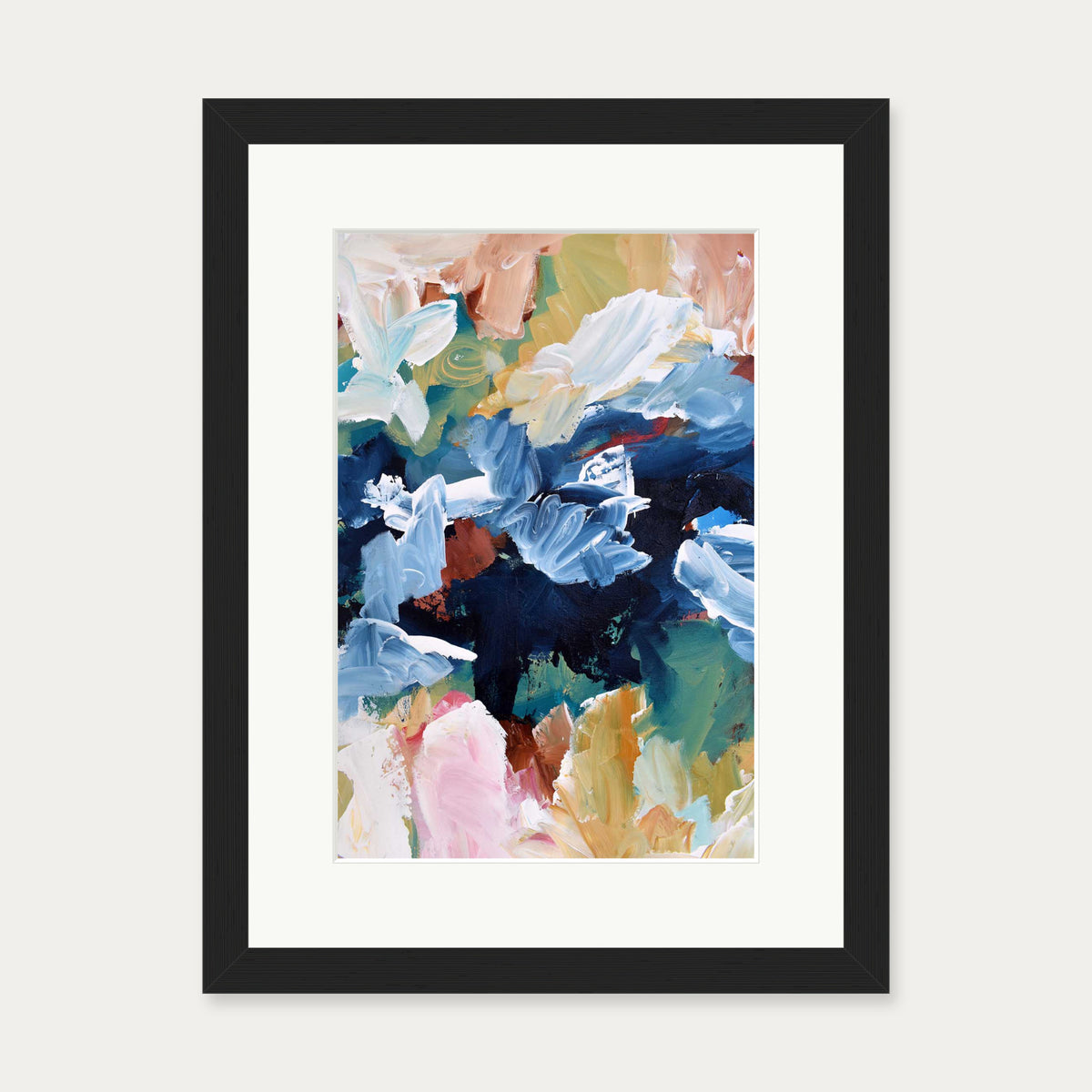 Abstract 310 Art Print — 30 x 40 cm — Black Frame