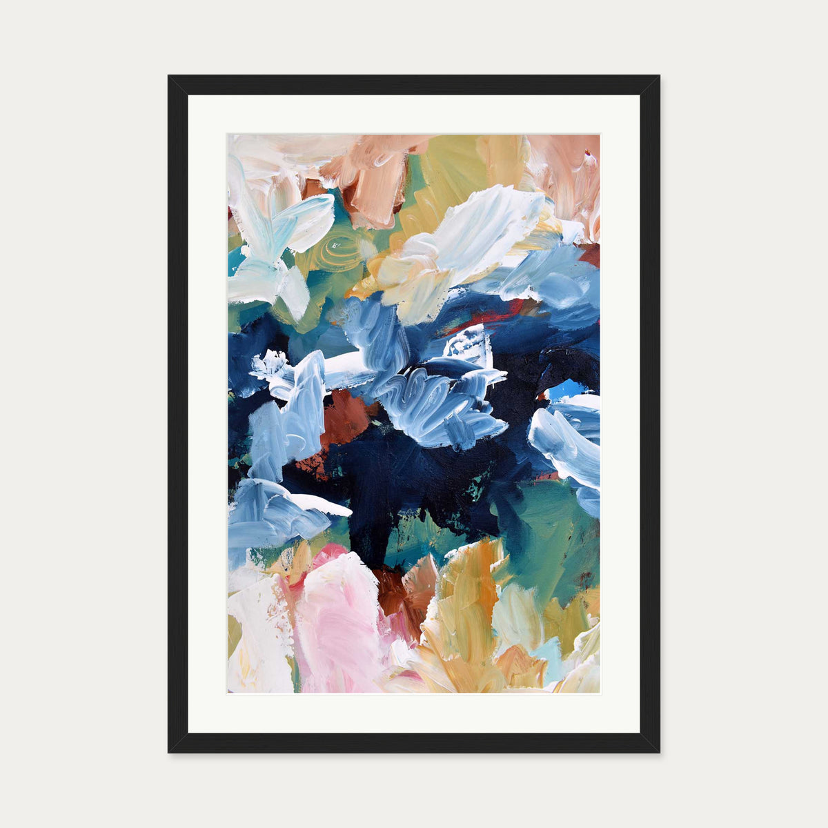 Abstract 310 Art Print — 50 x 70 cm — Black Frame