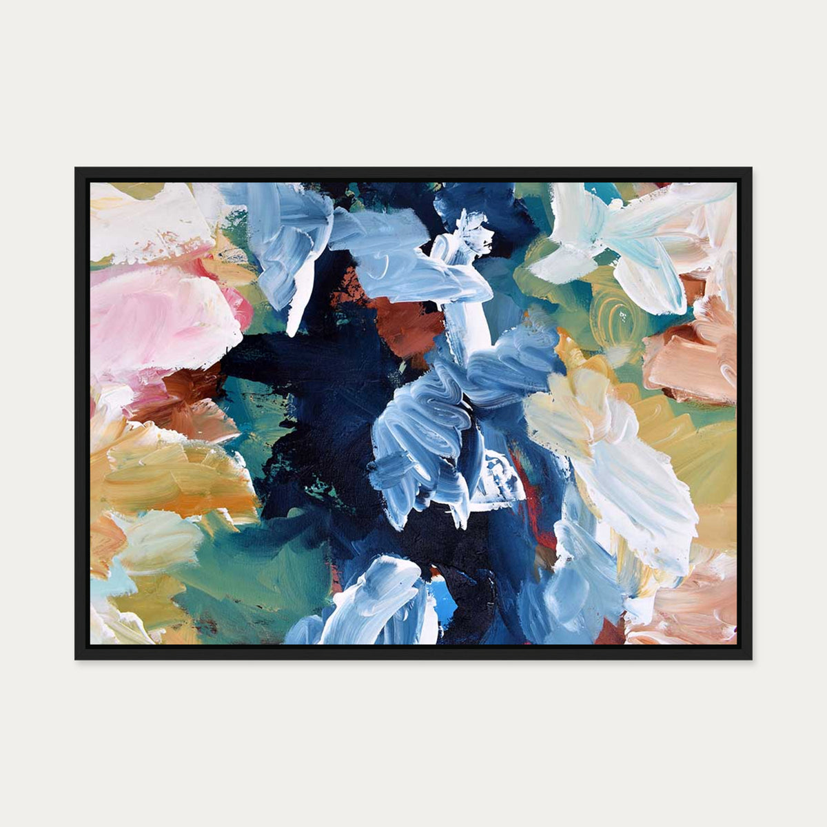 Abstract 310 Canvas Art — 50 x 70 cm — Black Frame