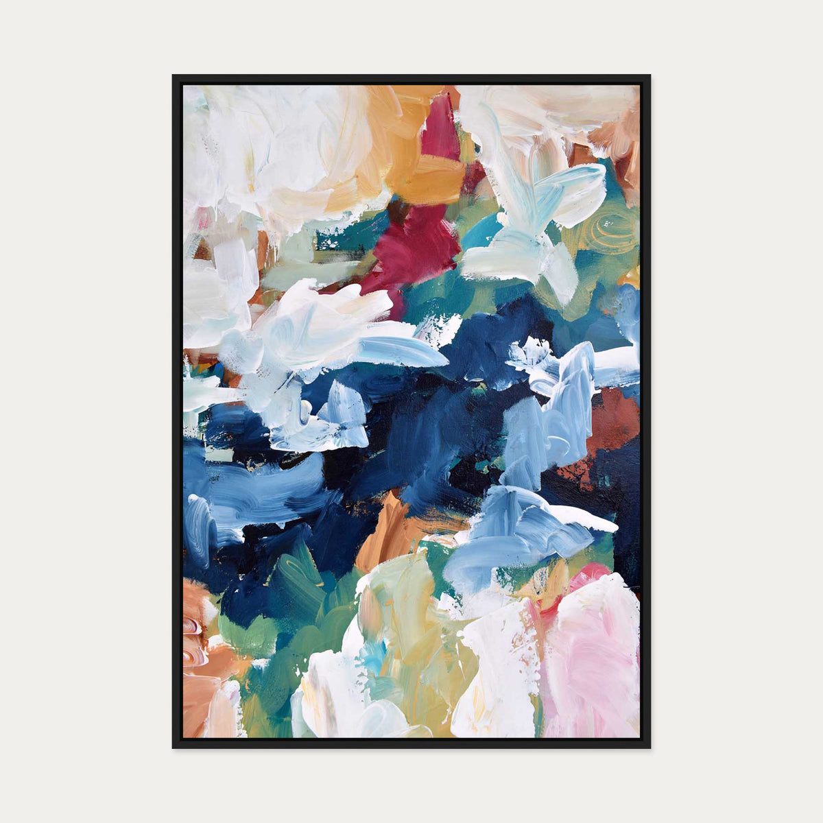 Abstract 311 Canvas Art — 70 x 100 cm — Black Frame