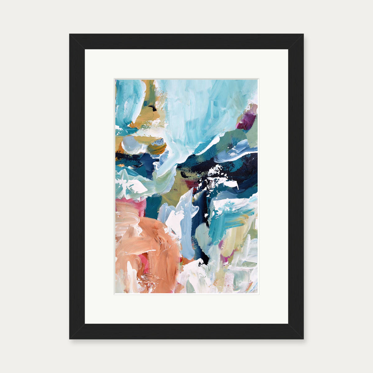 Abstract 312 Art Print — 30 x 40 cm — Black Frame
