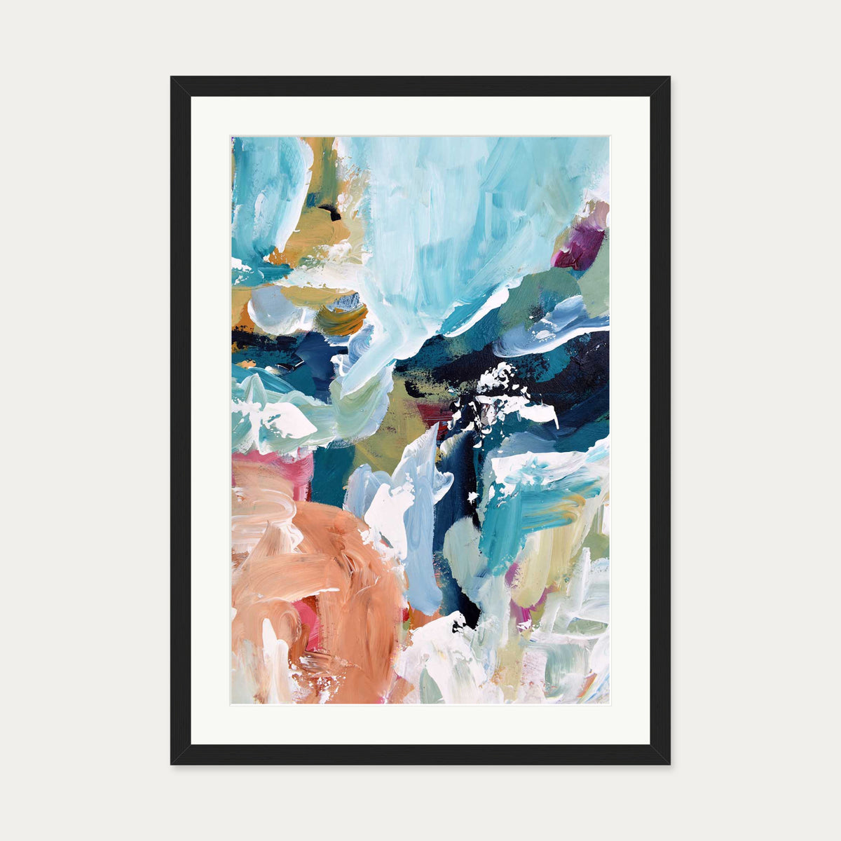 Abstract 312 Art Print — 50 x 70 cm — Black Frame