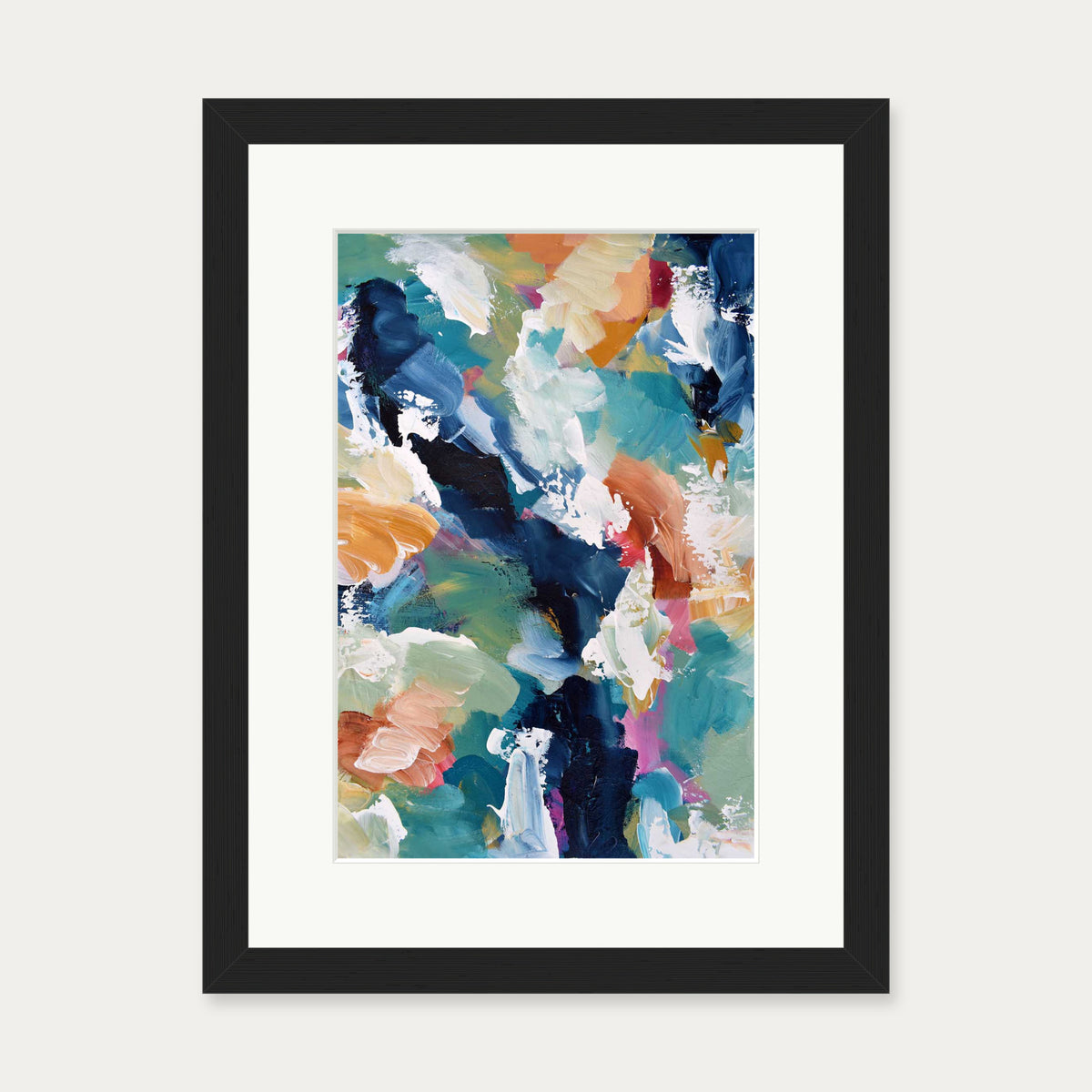 Abstract 313 Art Print — 30 x 40 cm — Black Frame