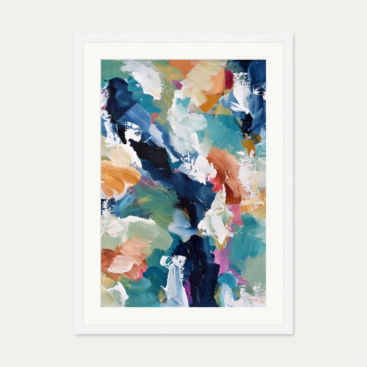 Abstract 313 Art Print — 50 x 70 cm — White Frame