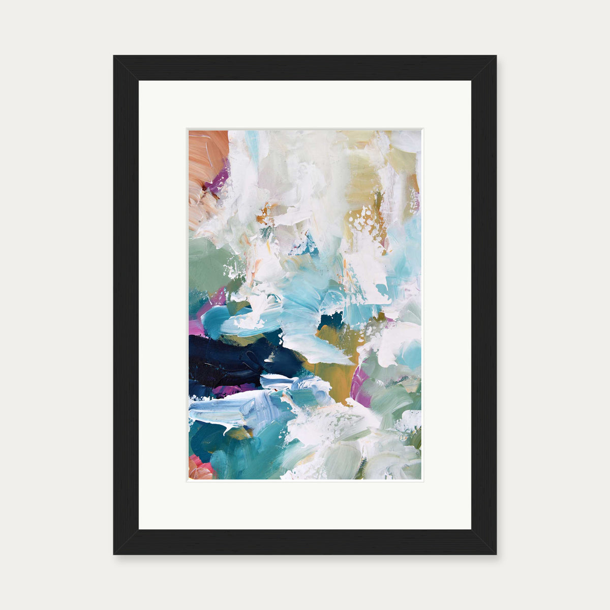 Abstract 314 Art Print — 30 x 40 cm — Black Frame