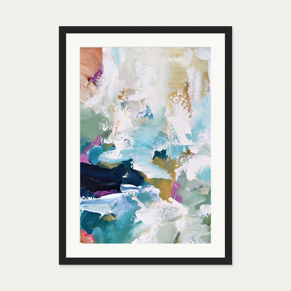 Abstract 314 Art Print — 50 x 70 cm — Black Frame