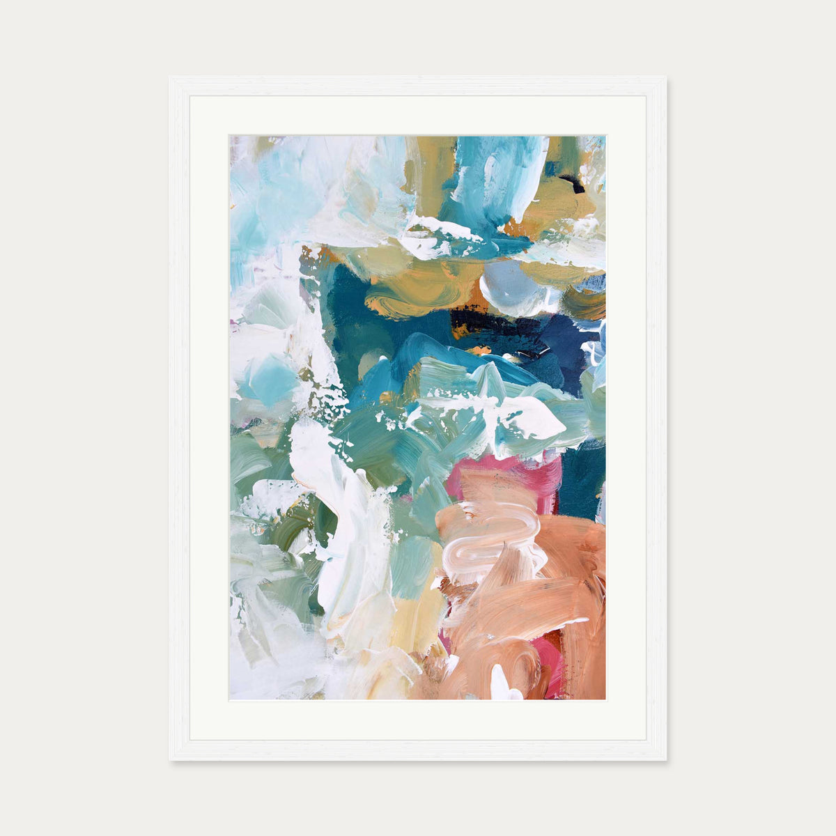Abstract 315 Art Print — 50 x 70 cm — White Frame