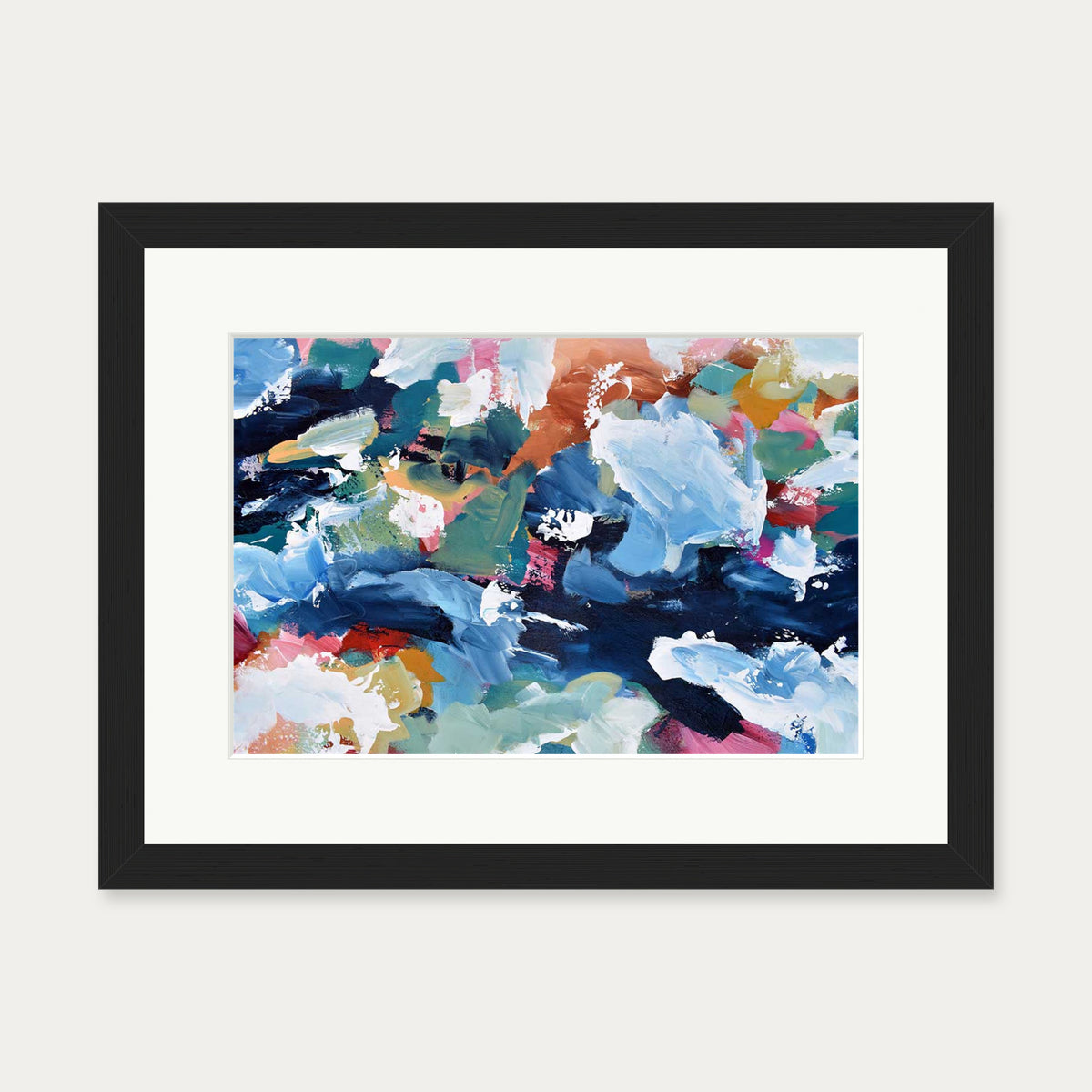 Abstract 316 Art Print — 30 x 40 cm — Black Frame