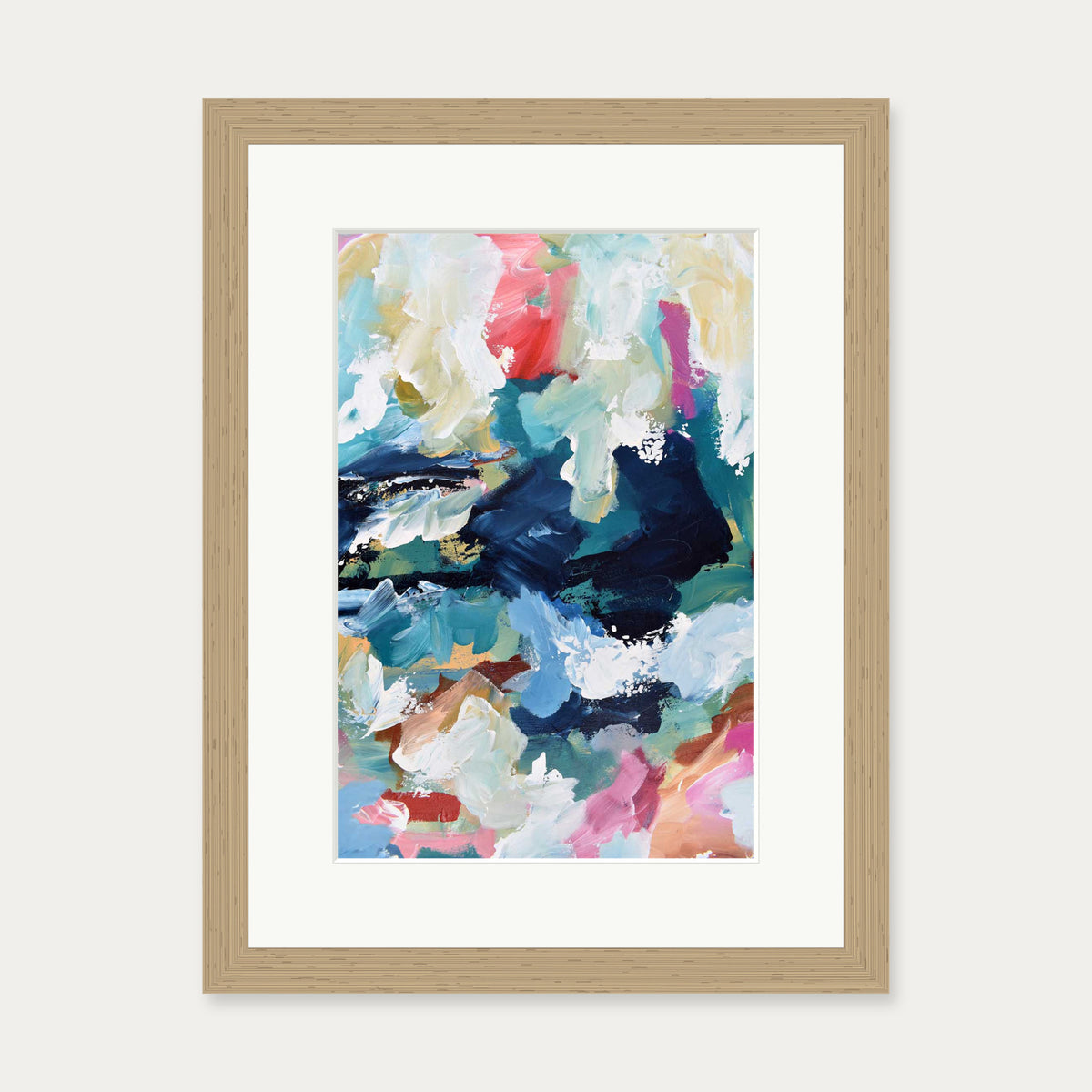 Abstract 317 Art Print — 30 x 40 cm — Oak Frame