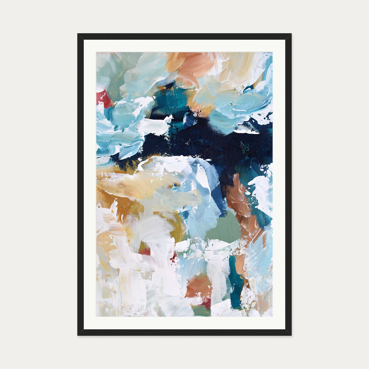 Abstract 323 Art Print — 70 x 100 cm — Black Frame