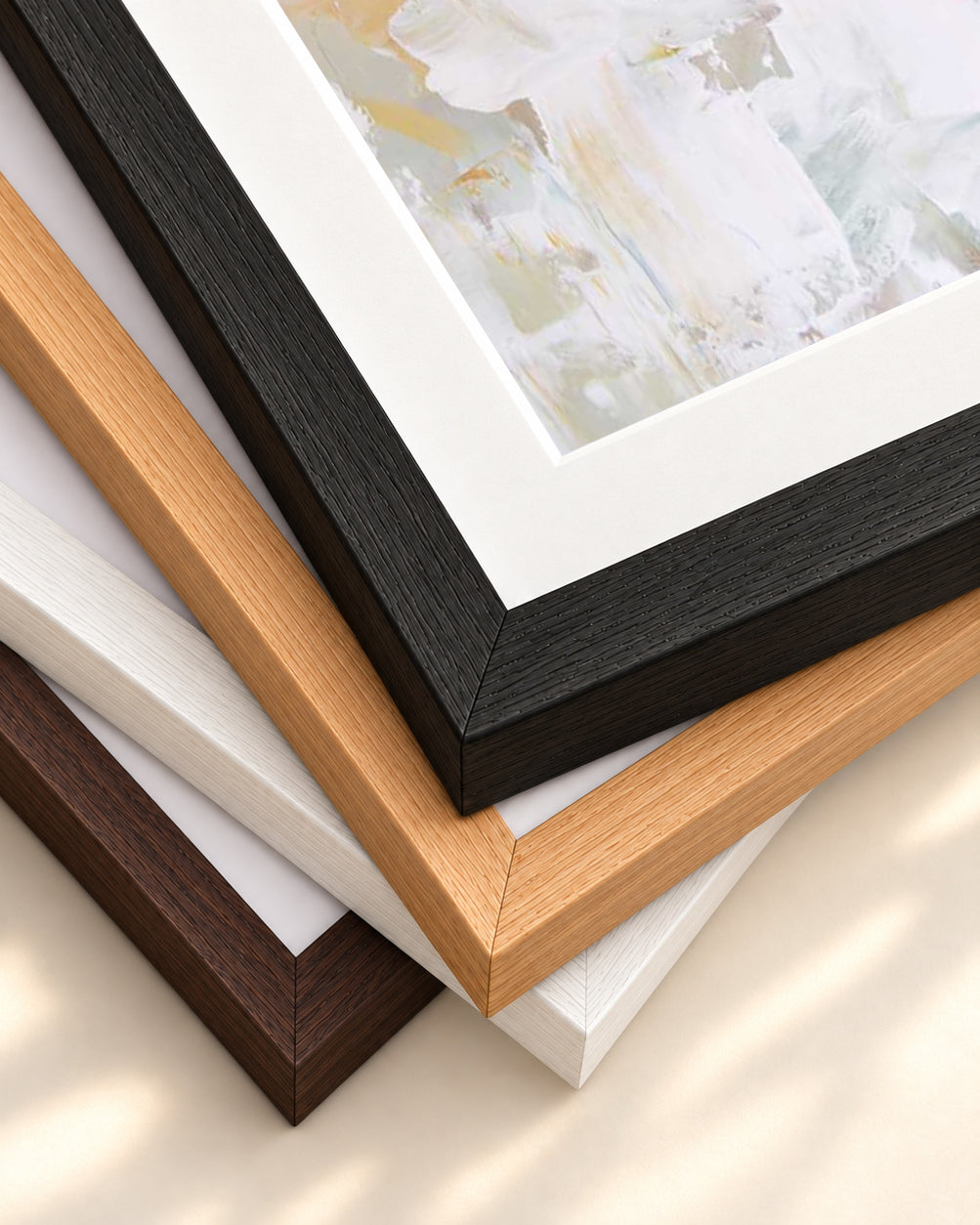 Abstract 323 Art Print — framed print corner with 5 cm mount and bevel