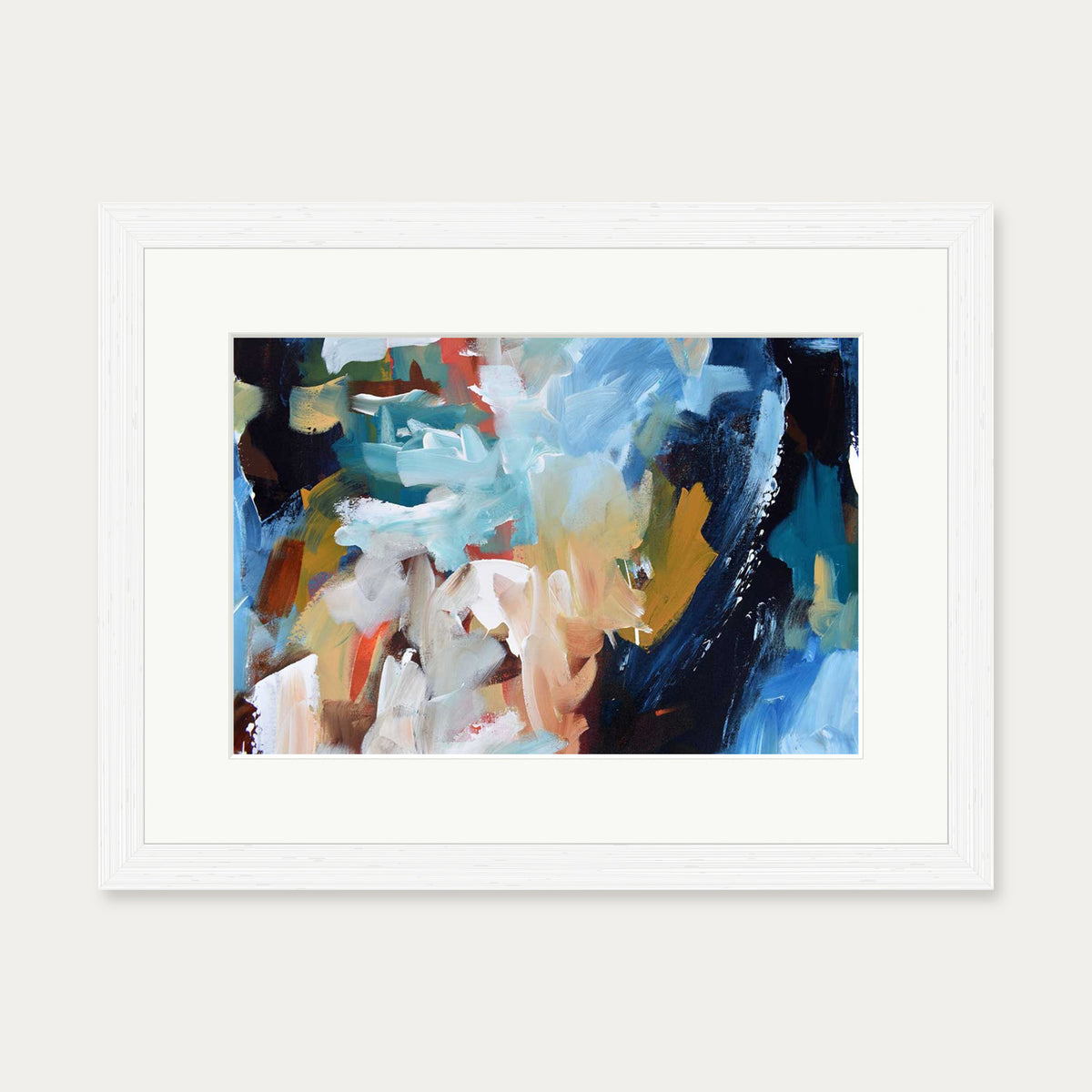 Abstract 325 Art Print — 30 x 40 cm — White Frame