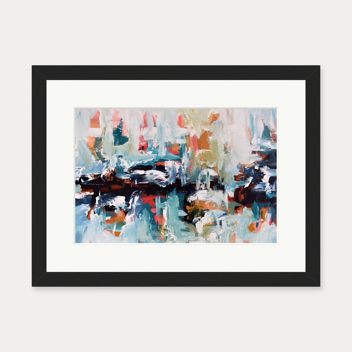 Abstract 329 Art Print — 30 x 40 cm — Black Frame