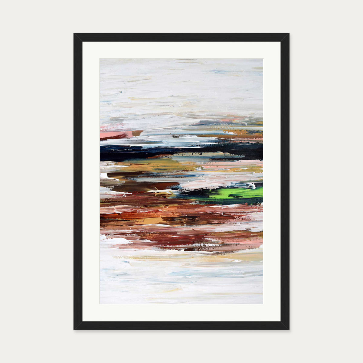 Abstract 332 Art Print — 50 x 70 cm — Black Frame