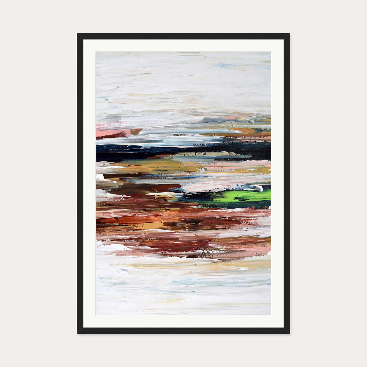 Abstract 332 Art Print — 70 x 100 cm — Black Frame