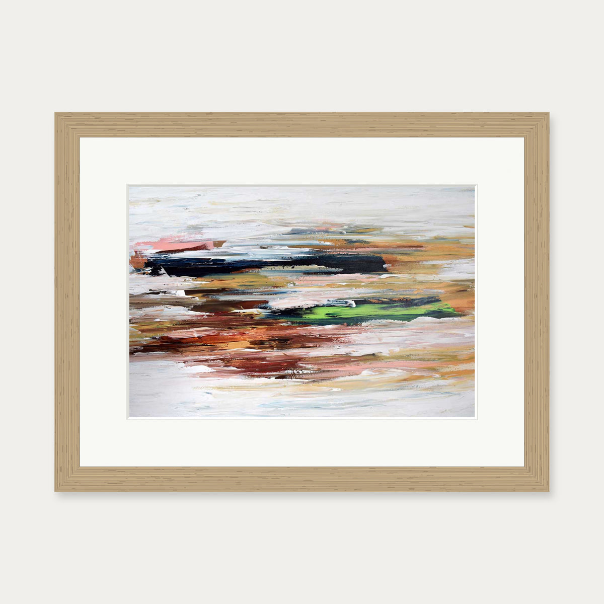 Abstract 333 Art Print — 30 x 40 cm — Oak Frame