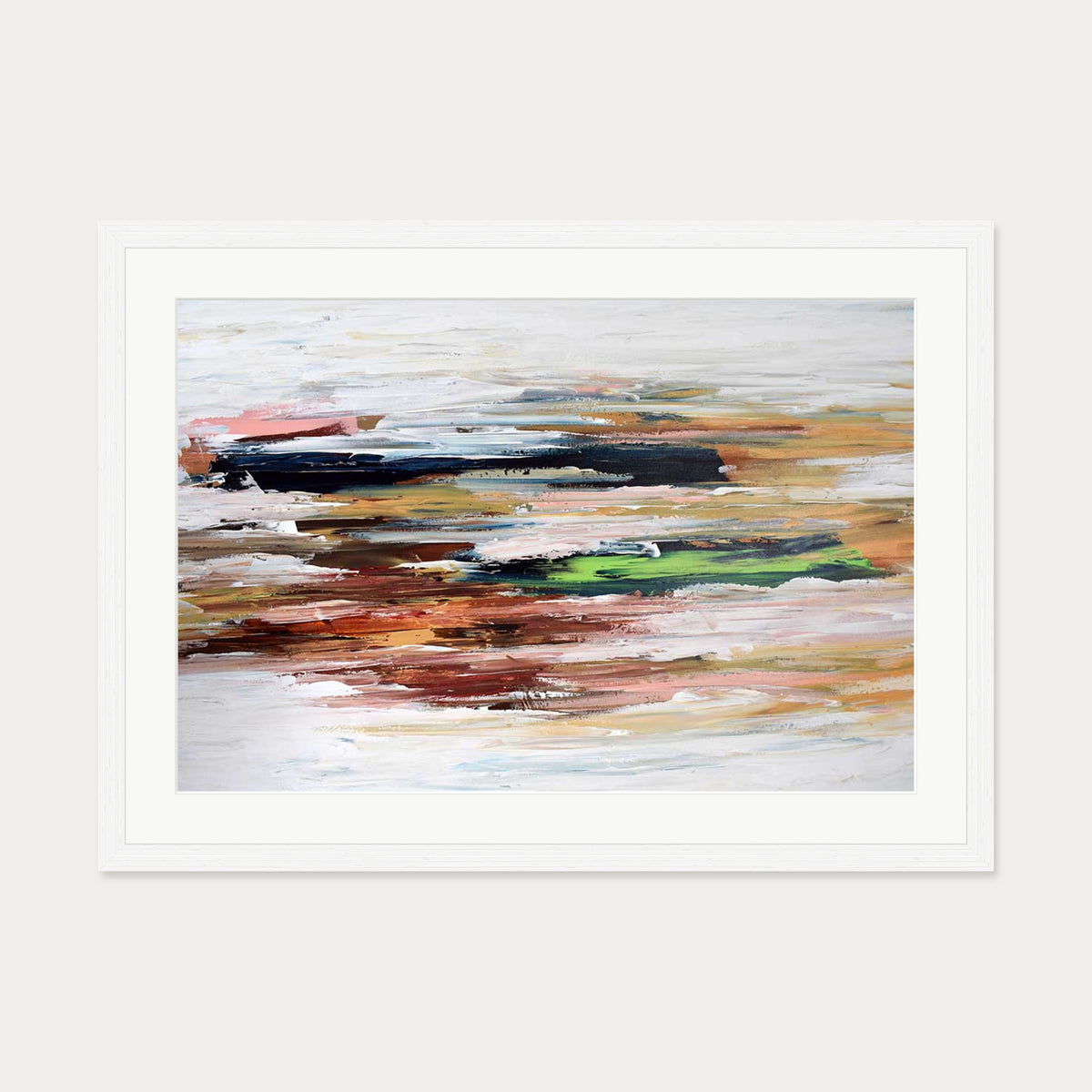 Abstract 333 Art Print — 50 x 70 cm — White Frame