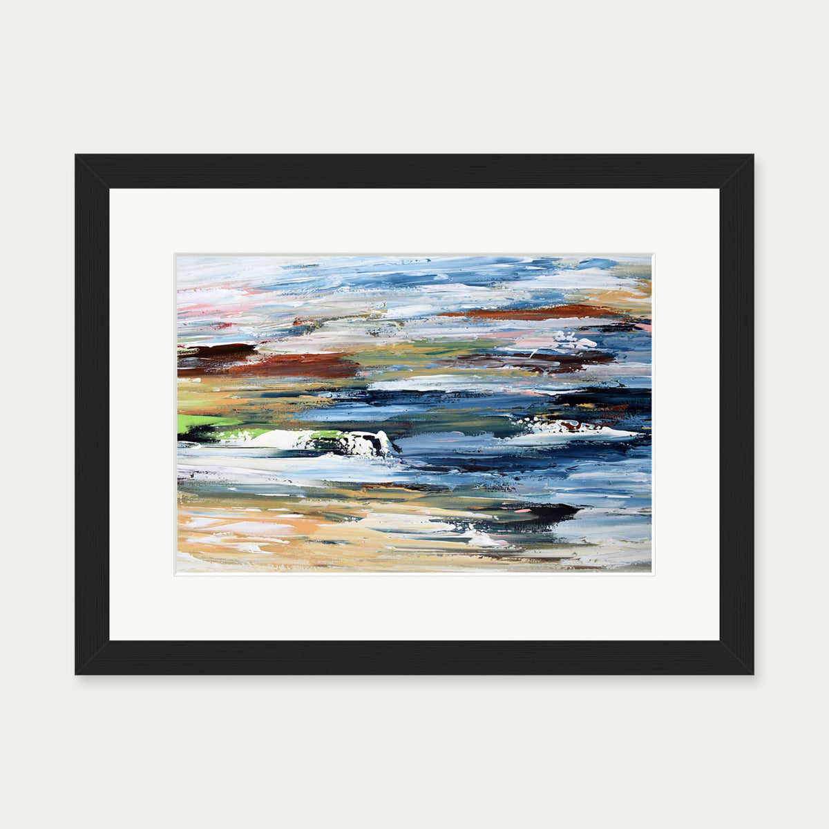 Abstract 334 Art Print — 30 x 40 cm — Black Frame