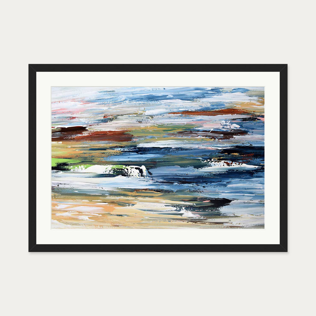 Abstract 334 Art Print — 50 x 70 cm — Black Frame