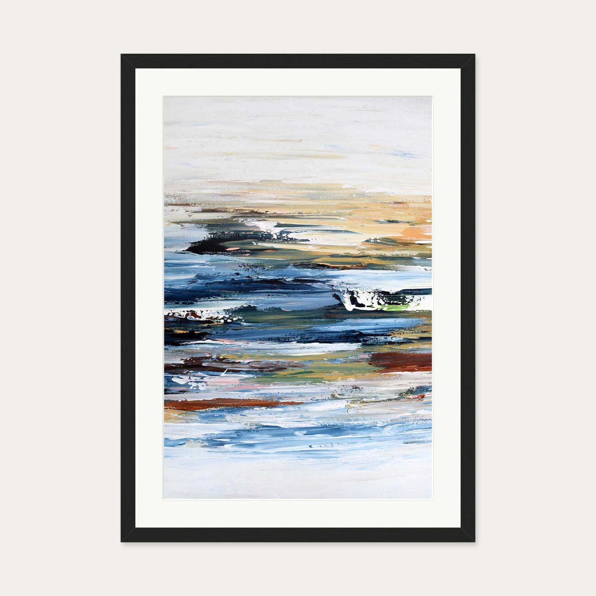 Abstract 336 Art Print — 50 x 70 cm — Black Frame