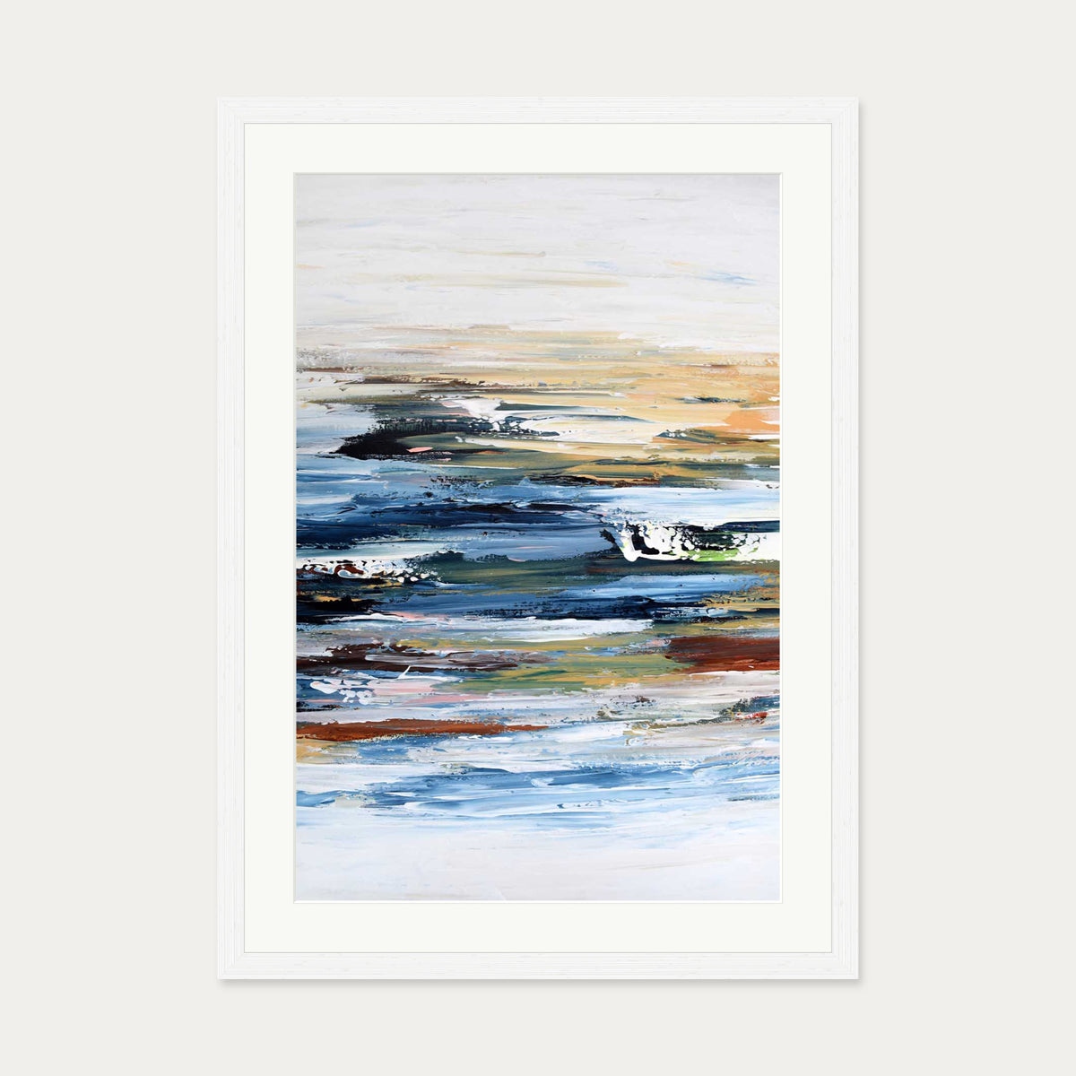 Abstract 336 Art Print — 50 x 70 cm — White Frame