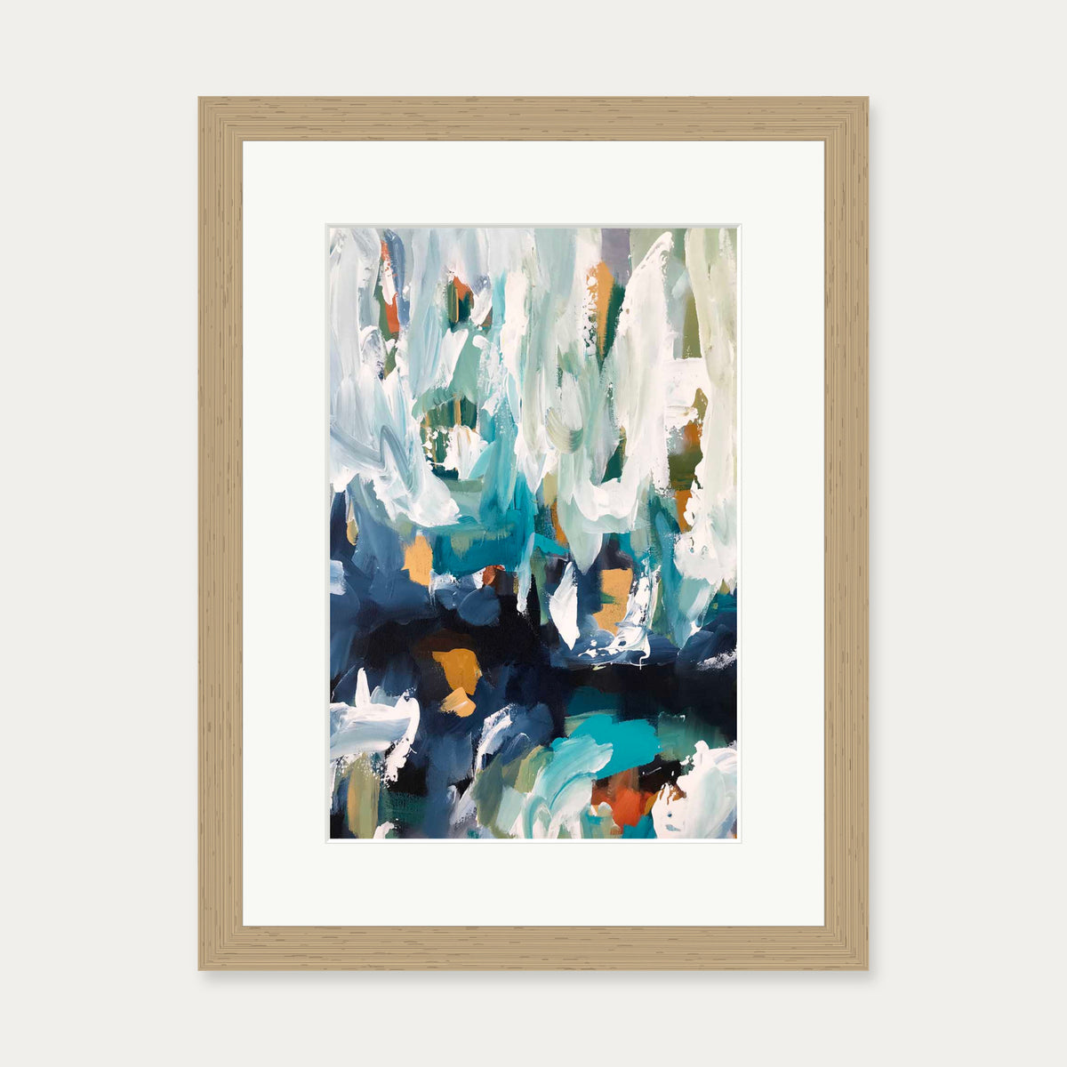 Abstract 339 Art Print — 30 x 40 cm — Oak Frame