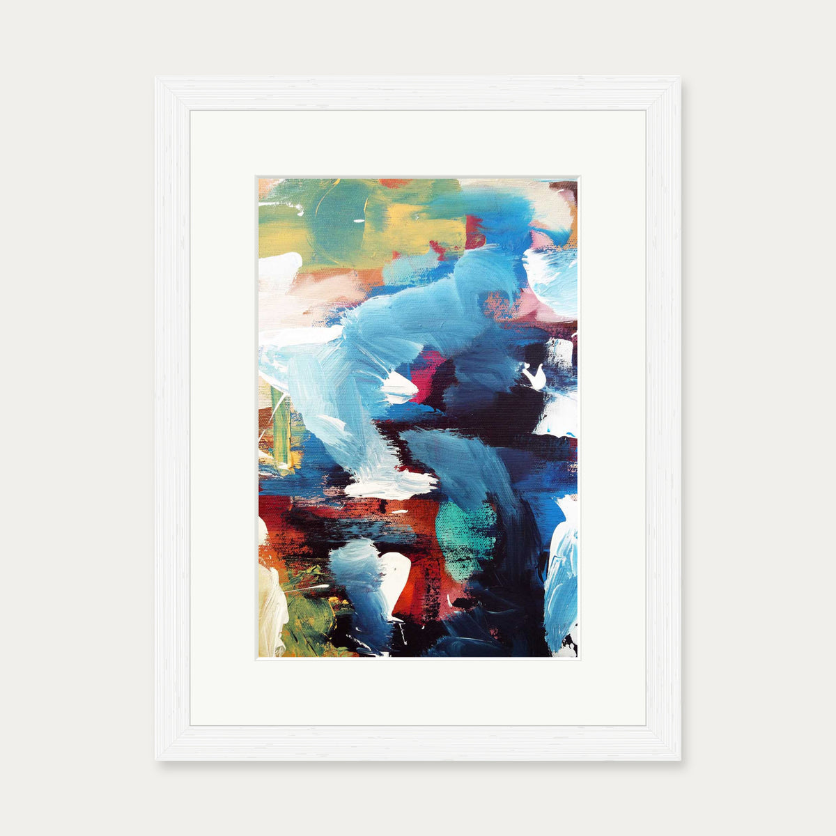 Abstract 34 Art Print — 30 x 40 cm — White Frame
