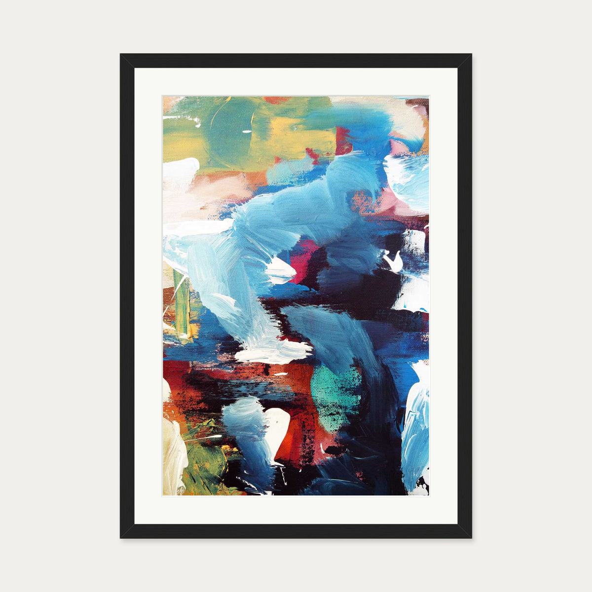 Abstract 34 Art Print — 50 x 70 cm — Black Frame