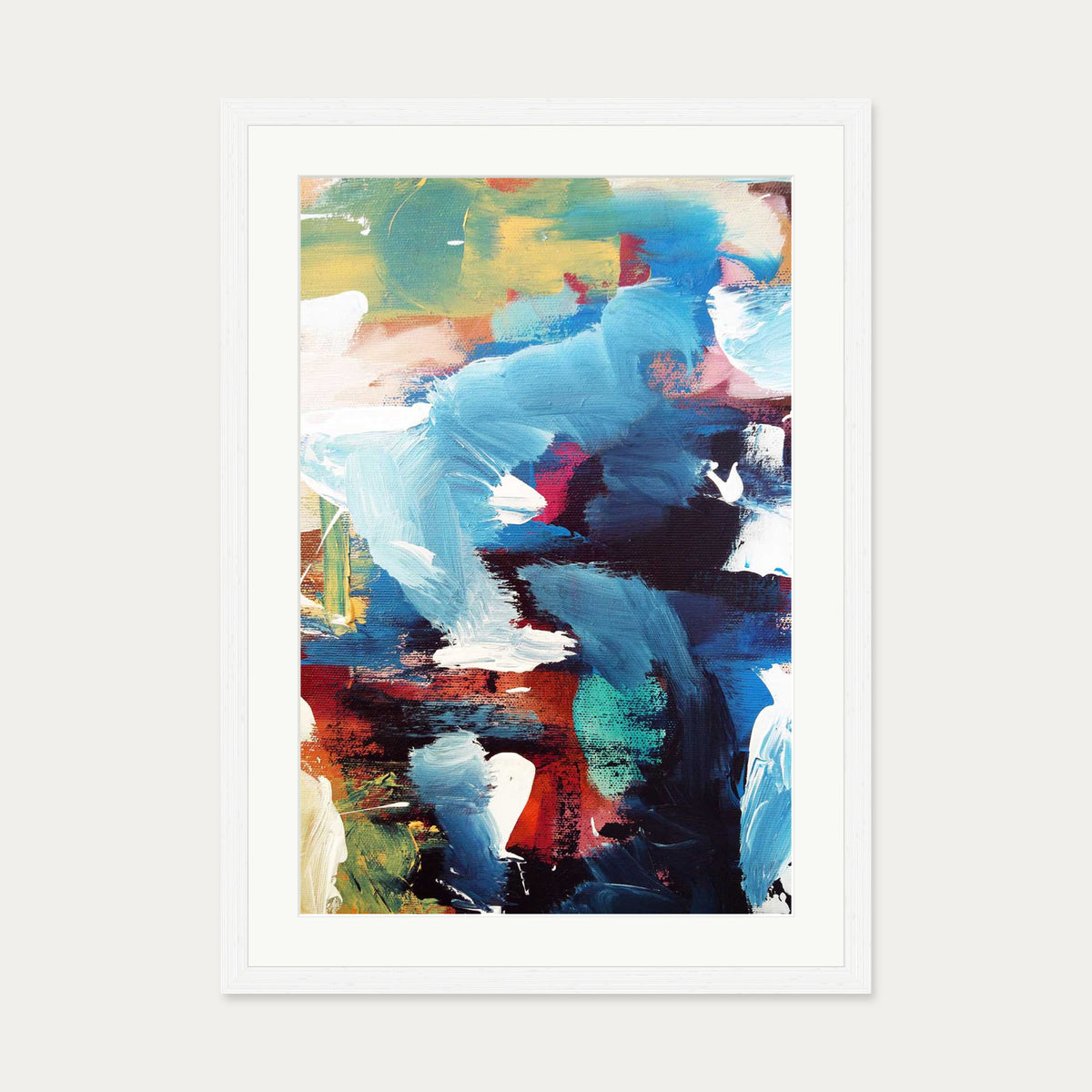 Abstract 34 Art Print — 50 x 70 cm — White Frame