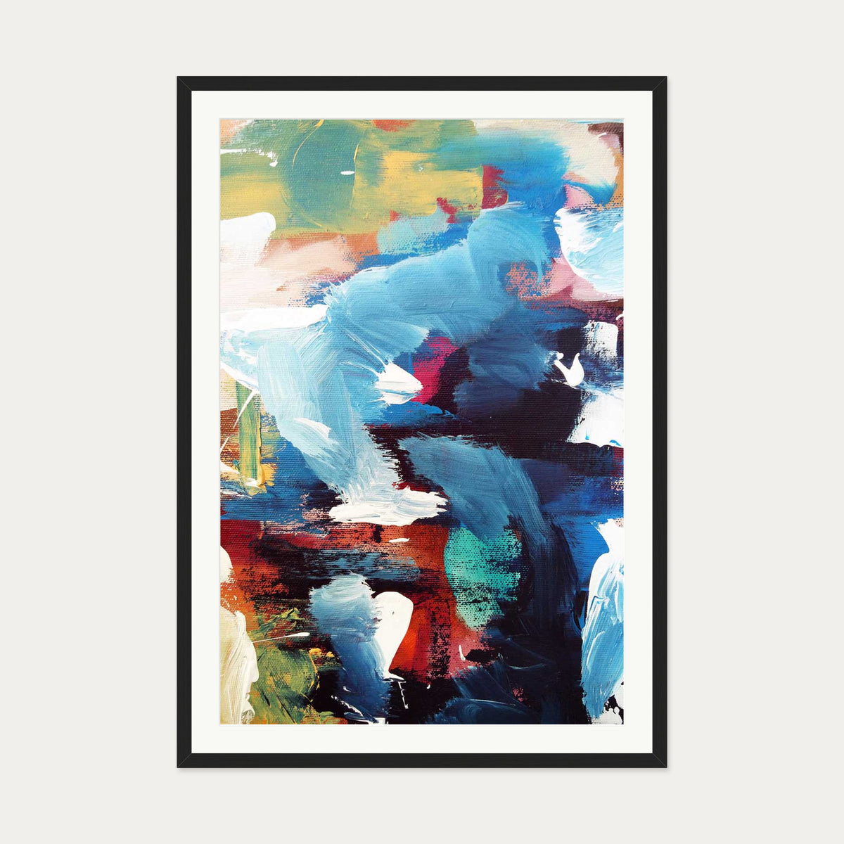 Abstract 34 Art Print — 70 x 100 cm — Black Frame
