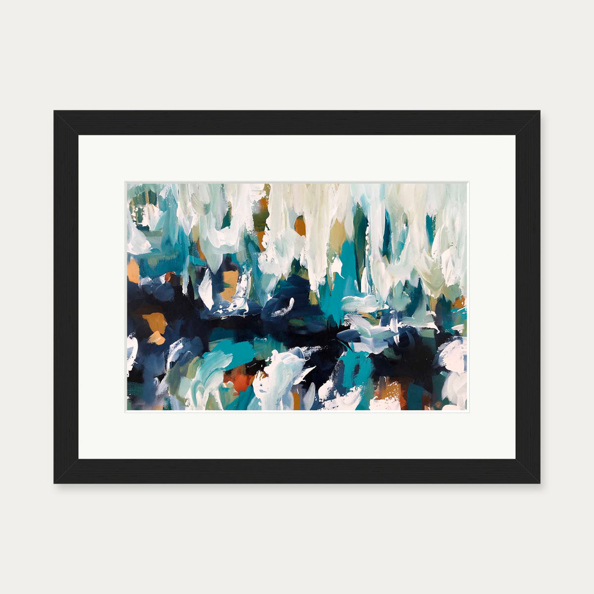 Abstract 340 Art Print — 30 x 40 cm — Black Frame