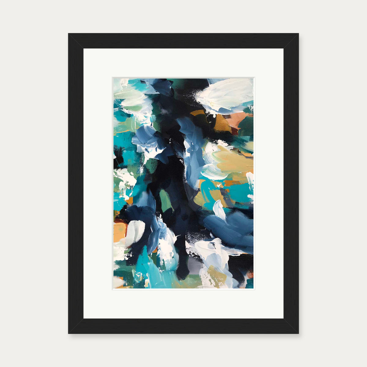 Abstract 342 Art Print — 30 x 40 cm — Black Frame