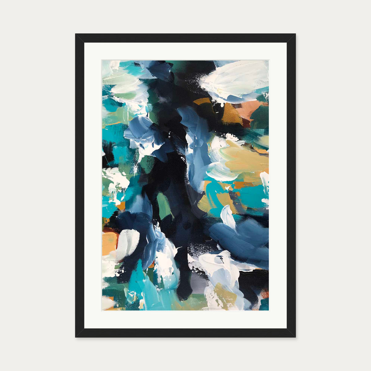 Abstract 342 Art Print — 50 x 70 cm — Black Frame