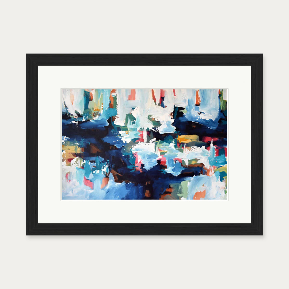Abstract 345 Art Print — 30 x 40 cm — Black Frame