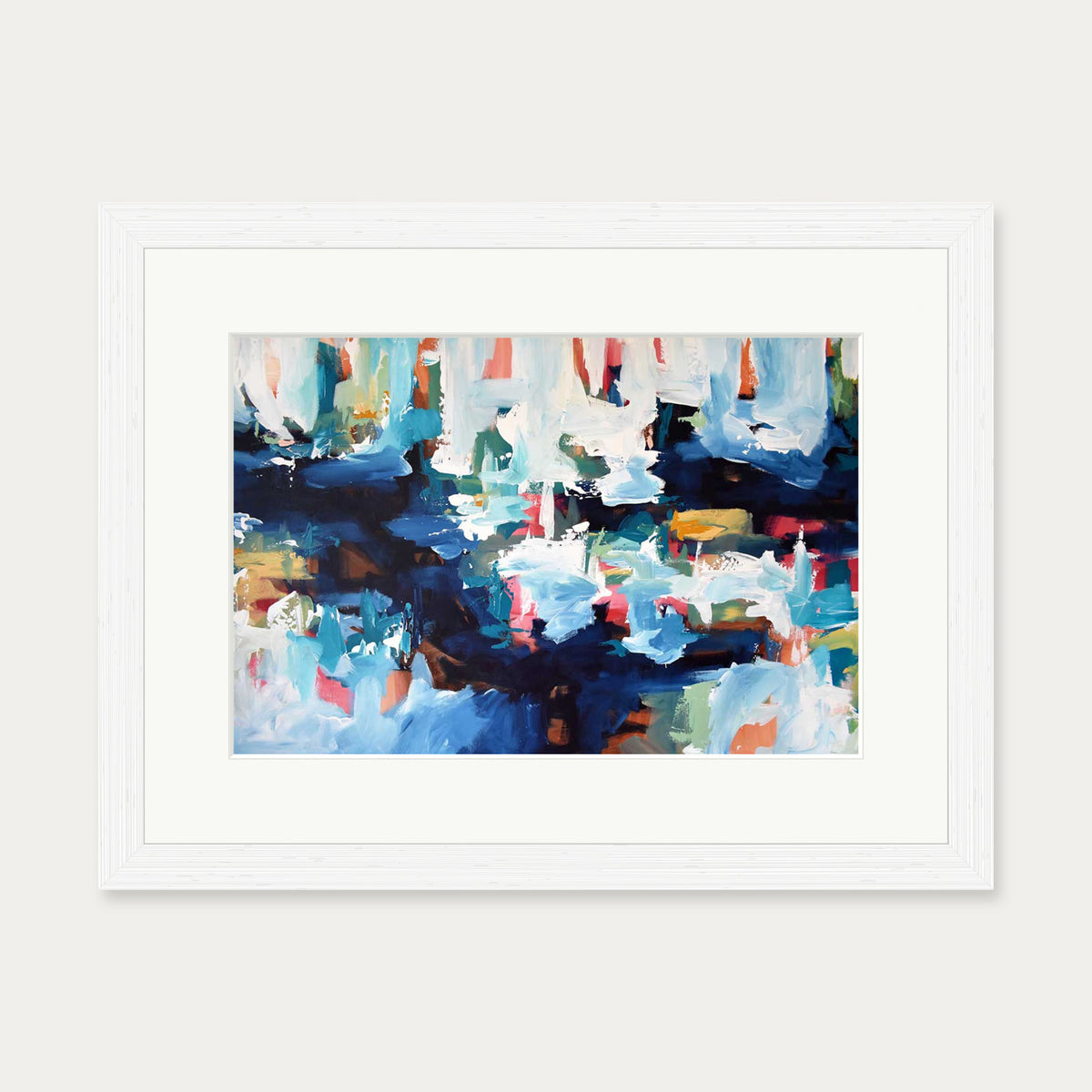 Abstract 345 Art Print — 30 x 40 cm — White Frame