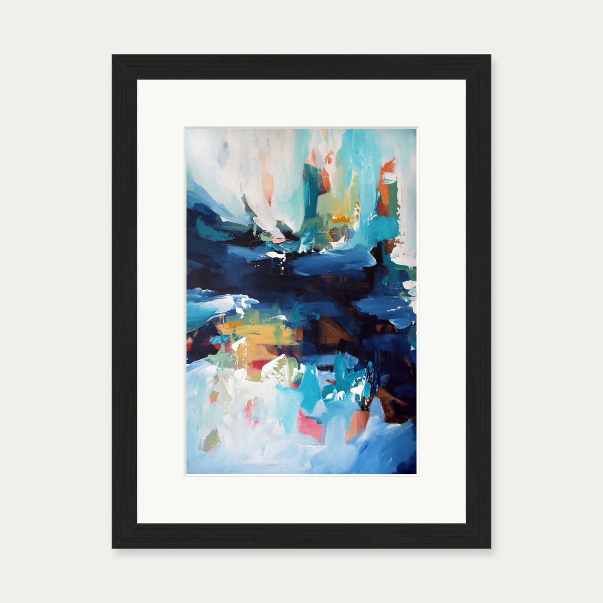 Abstract 346 Art Print — 30 x 40 cm — Black Frame