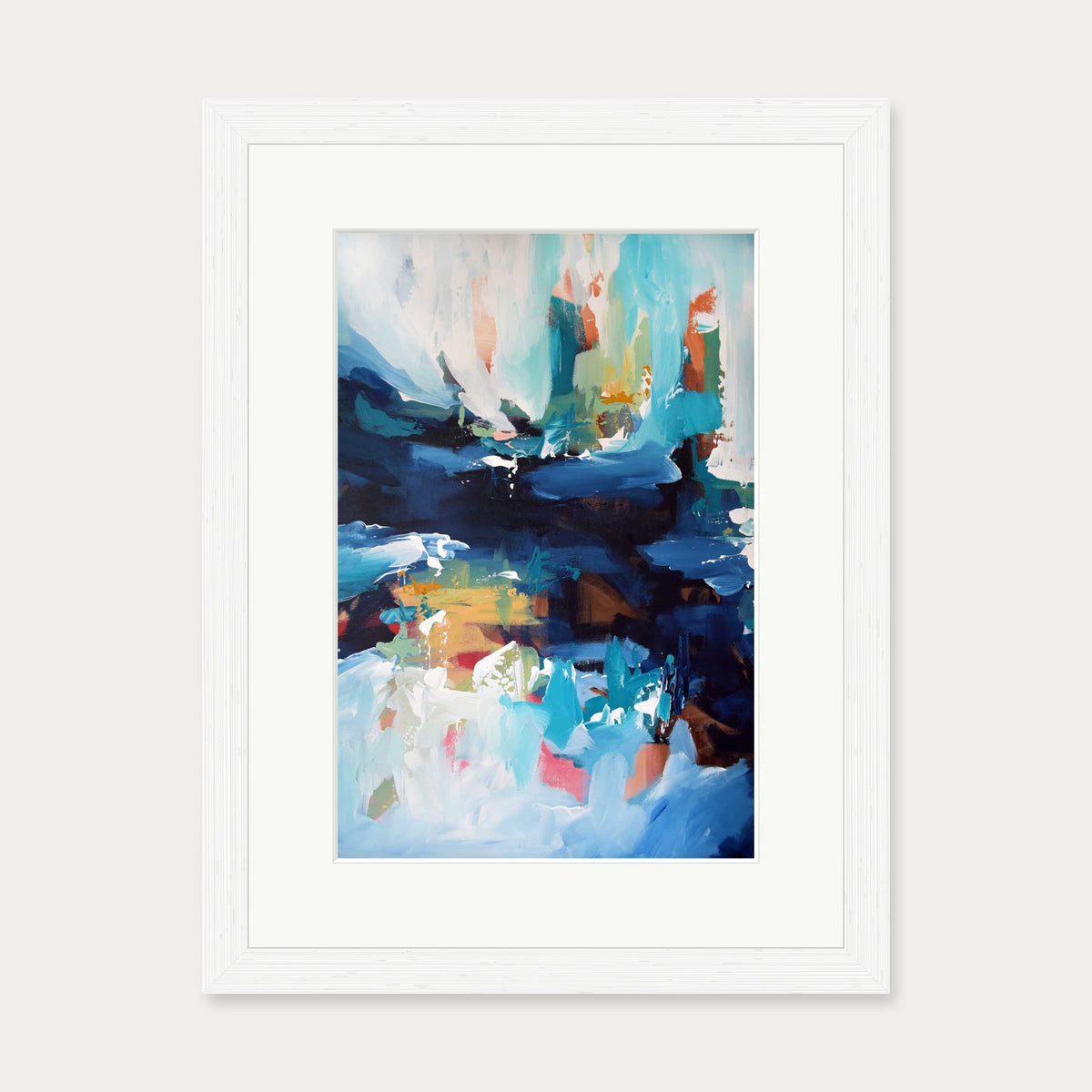 Abstract 346 Art Print — 30 x 40 cm — White Frame