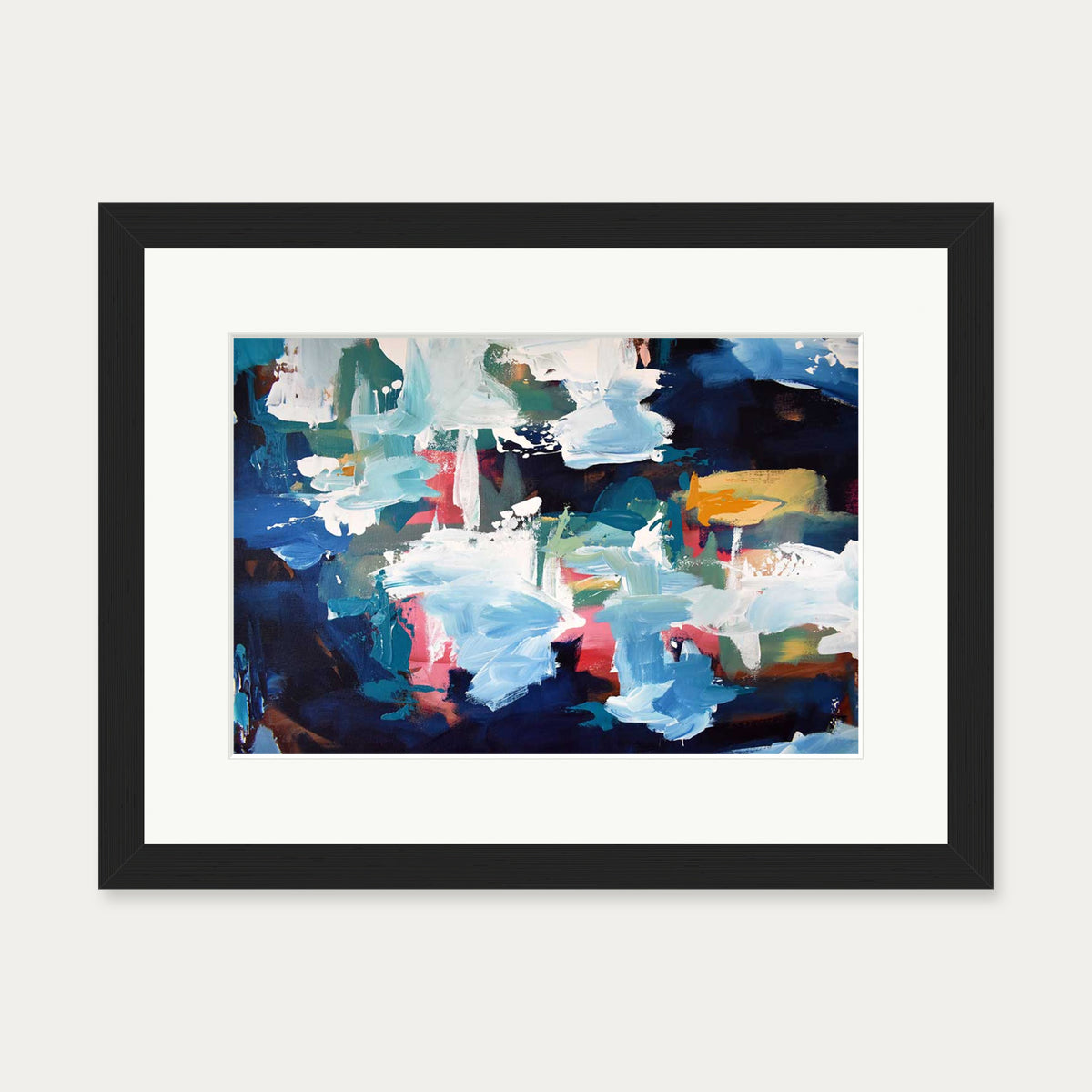 Abstract 348 Art Print — 30 x 40 cm — Black Frame