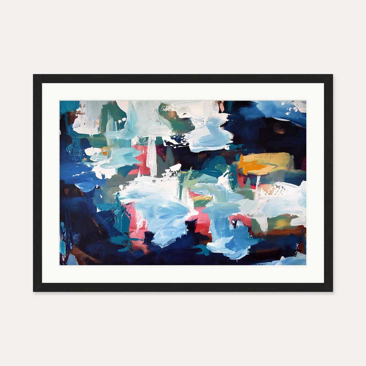 Abstract 348 Art Print — 50 x 70 cm — Black Frame
