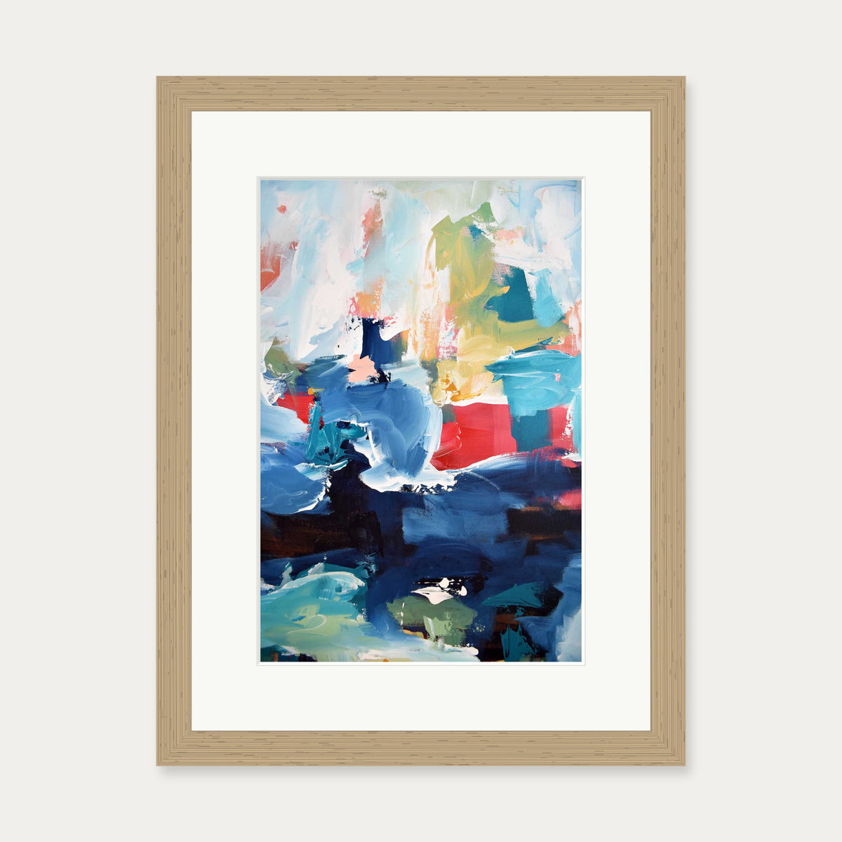 Abstract 350 Art Print — 30 x 40 cm — Oak Frame