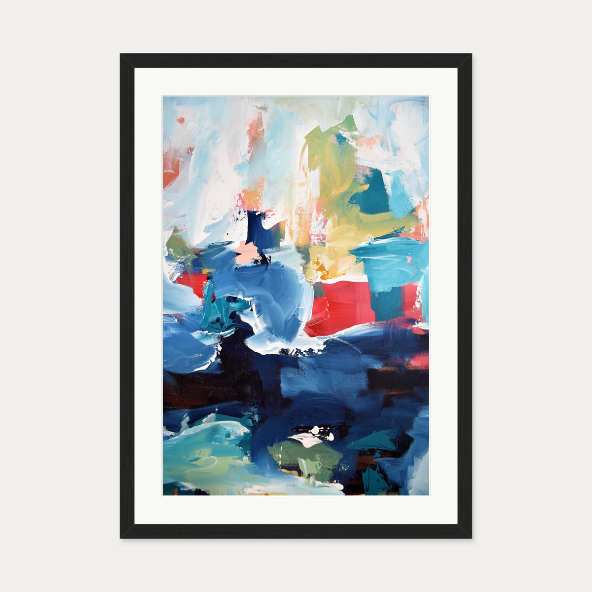 Abstract 350 Art Print — 50 x 70 cm — Black Frame