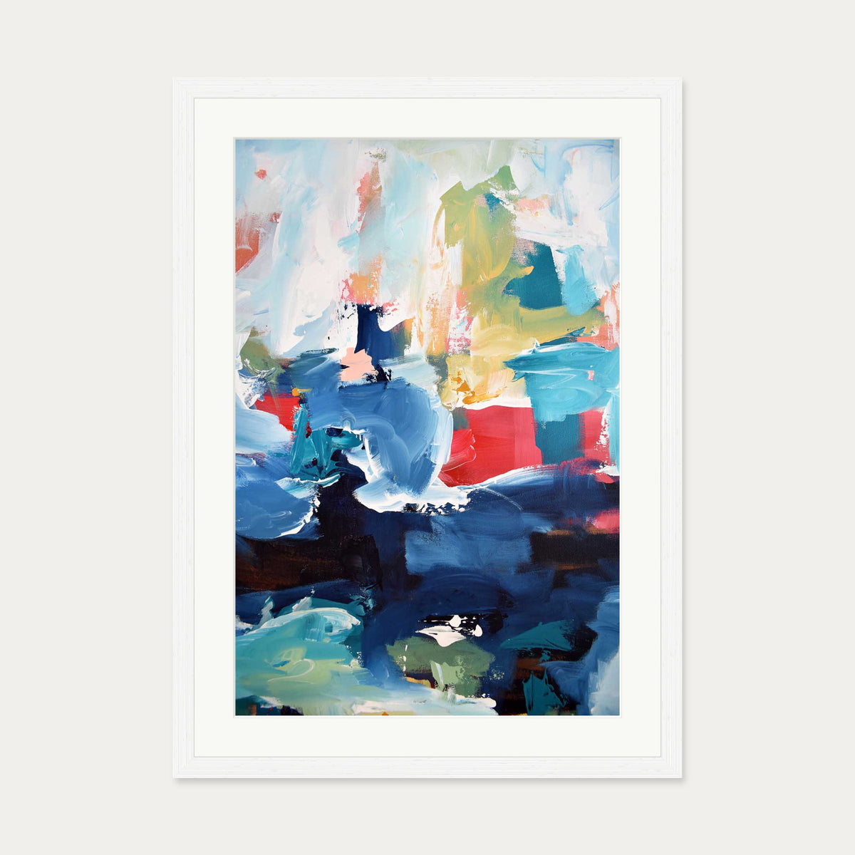 Abstract 350 Art Print — 50 x 70 cm — White Frame