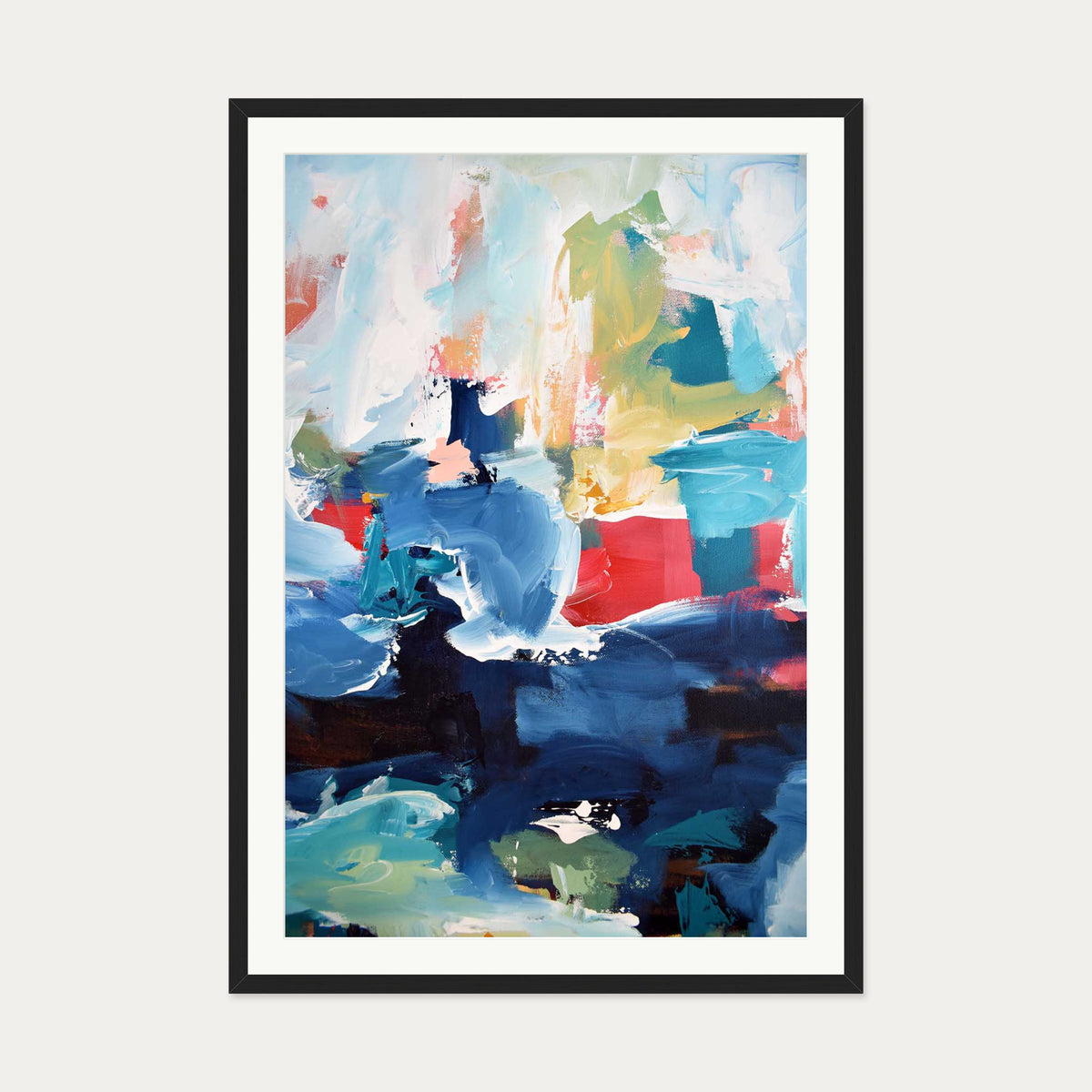 Abstract 350 Art Print — 70 x 100 cm — Black Frame