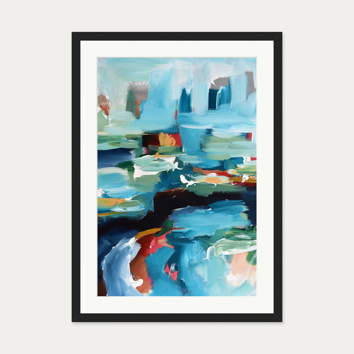 Abstract 353 Art Print — 50 x 70 cm — Black Frame