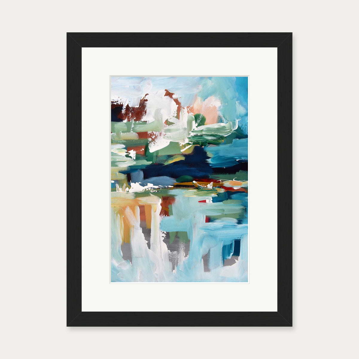 Abstract 354 Art Print — 30 x 40 cm — Black Frame