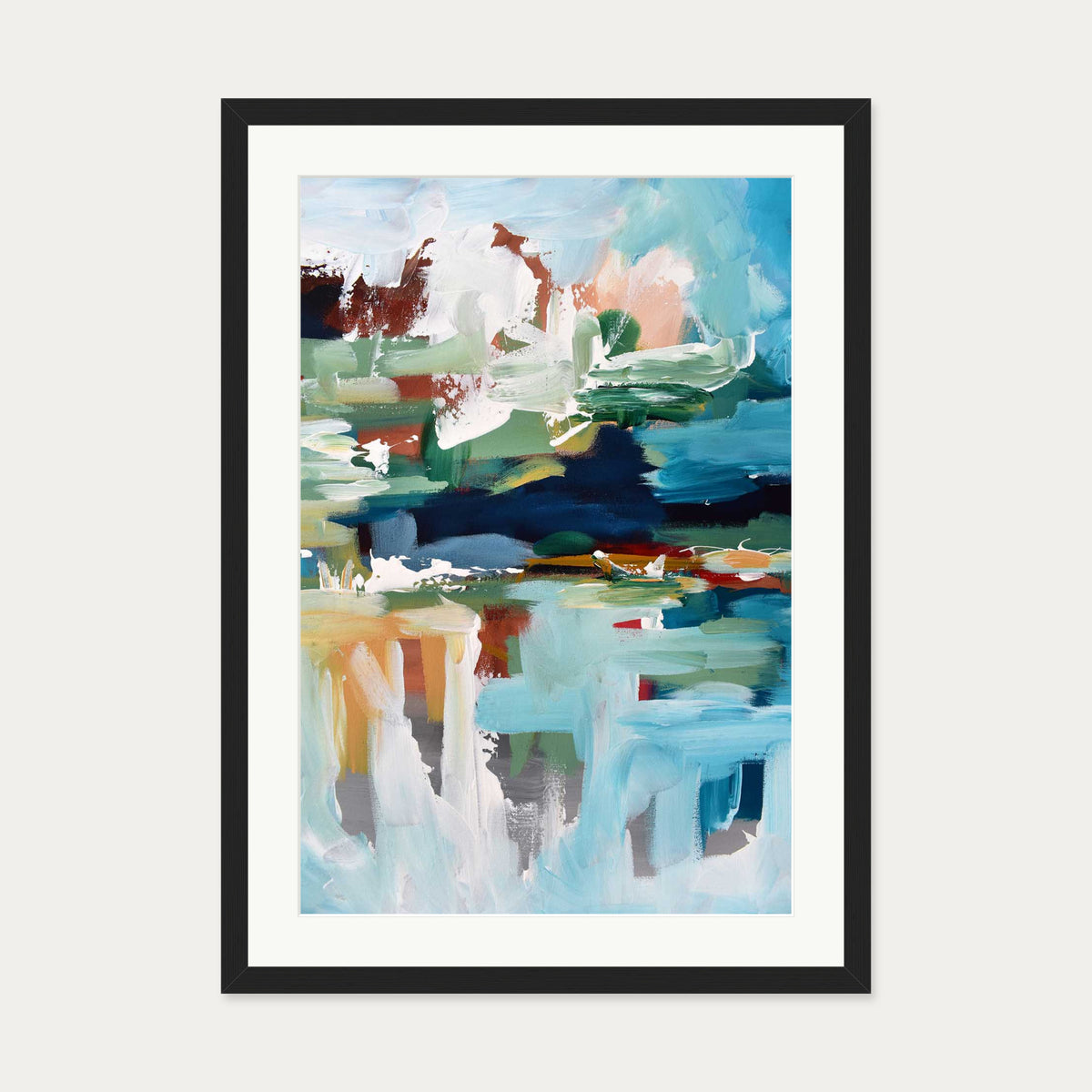 Abstract 354 Art Print — 50 x 70 cm — Black Frame